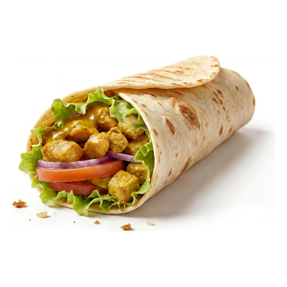 Chicken curry, galette d'Au Royal